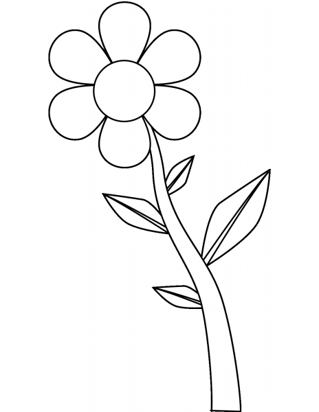 Flower coloring page image