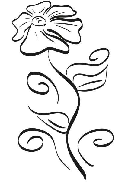 Flower coloring page image