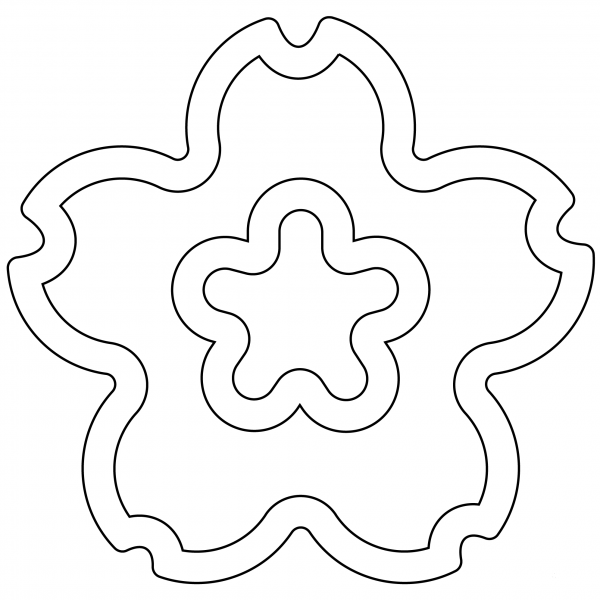 Flower Emoji coloring page image