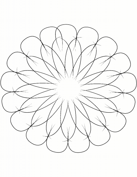 Flower Mandala coloring page image