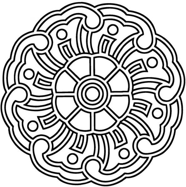 Flower Mandala coloring page image