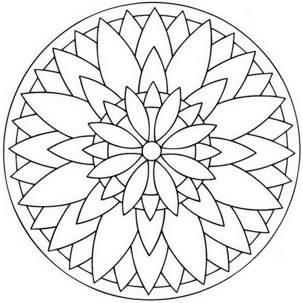 Flower Mandala coloring page image