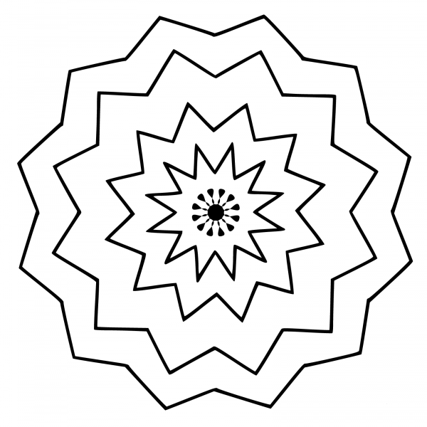Flower Mandala coloring page image