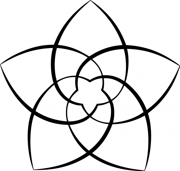 Flower of Love Artistic coloring page image