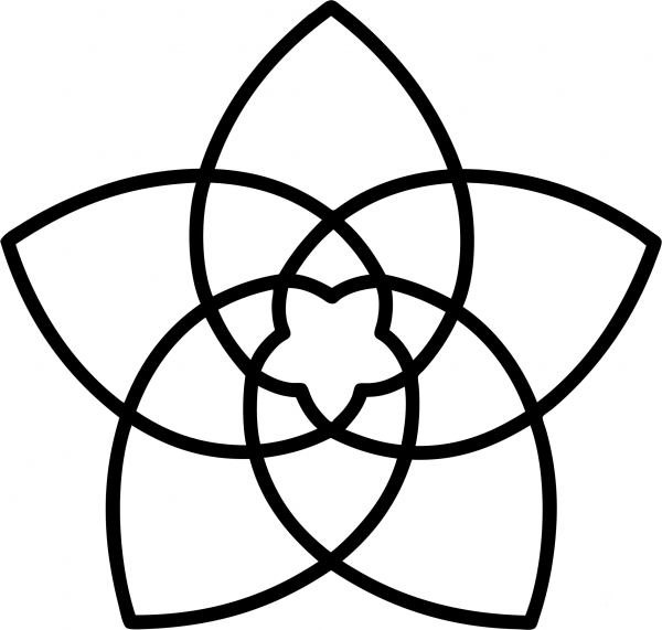 Flower of Love Simple coloring page image