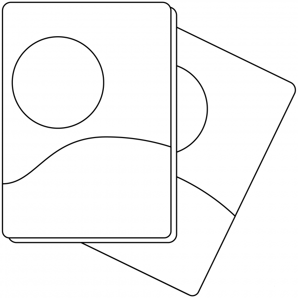 Flower Playing Cards Emoji coloring page image