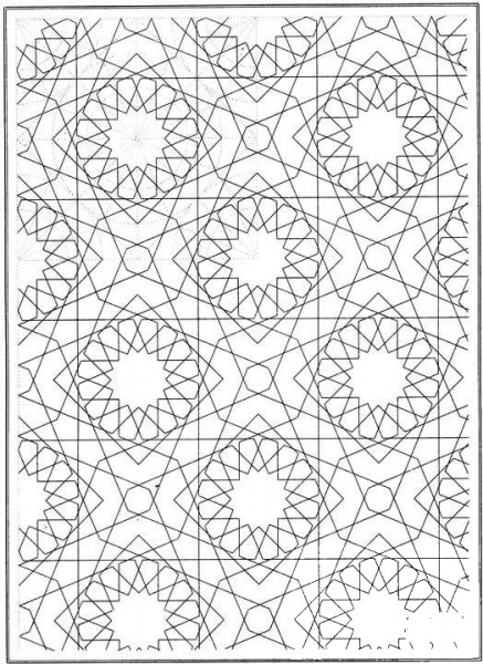 Flowers Pattern coloring page image