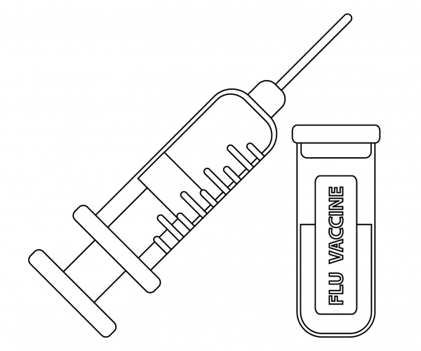 Flu Shot coloring page image