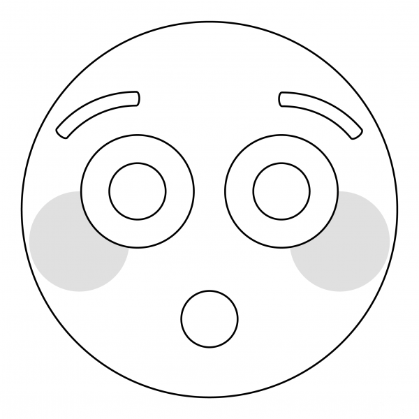 Flushed Face coloring page image