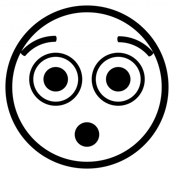 Flushed Face Emoji coloring page image