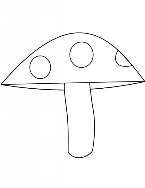 Fly Agaric Mushroom coloring page image
