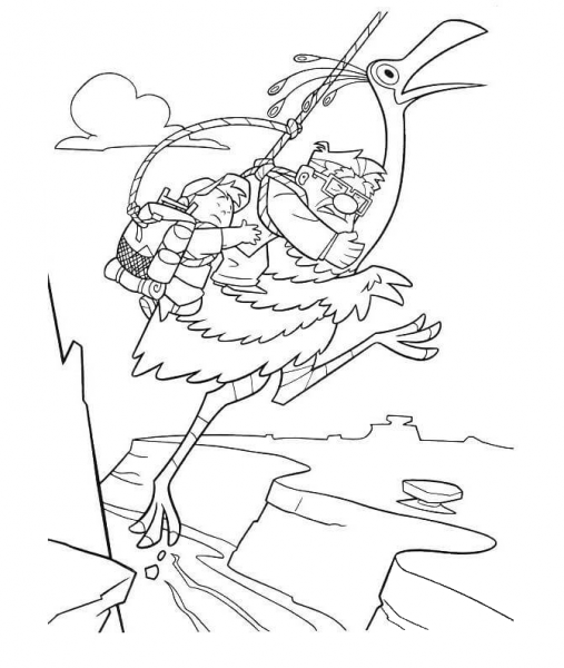 Flying Away  coloring page image