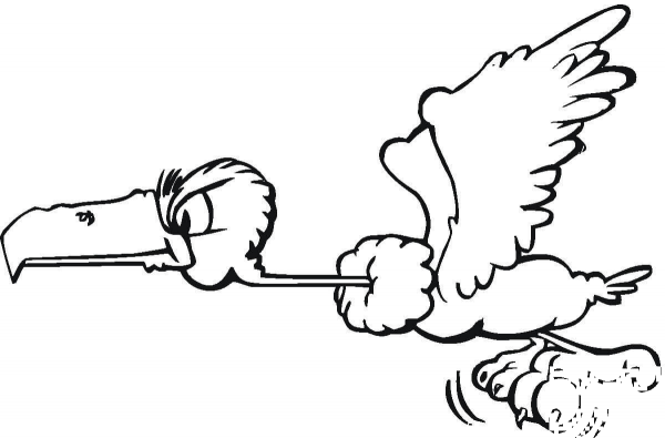 Flying Buzzard  coloring page image