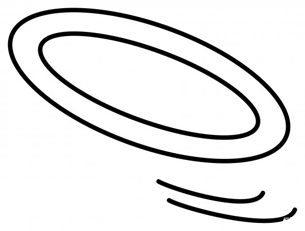 Flying Disc Emoji coloring page image