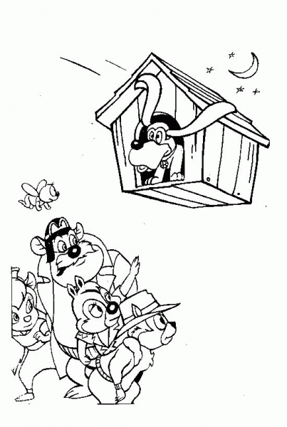Flying Dog coloring page image