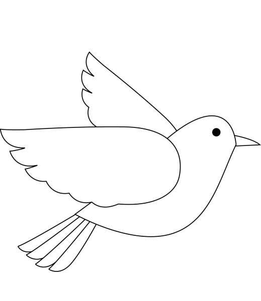 Flying Dove coloring page image