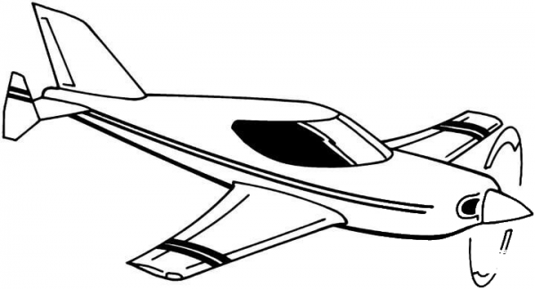 Flying Plane  coloring page image