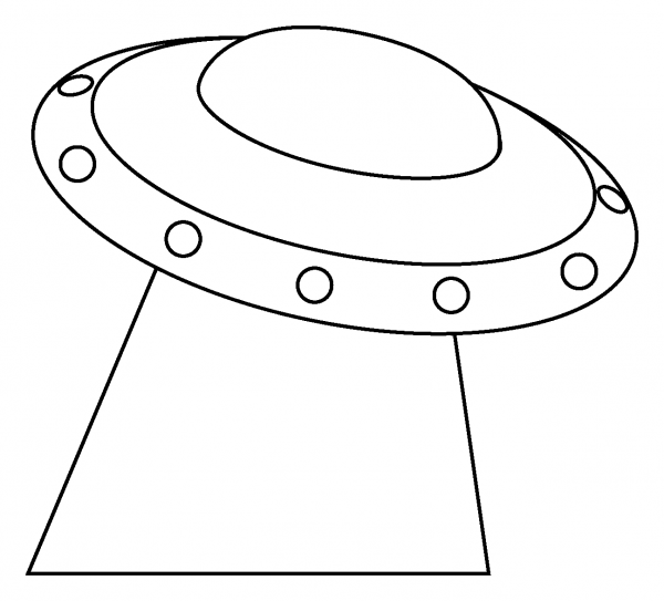 Flying Saucer Emoji coloring page image
