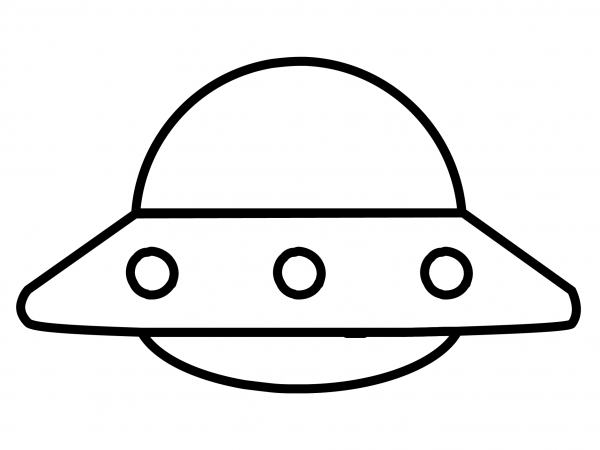 Flying Saucer Emoji coloring page image