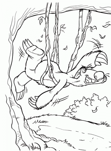 Flying Sid  coloring page image