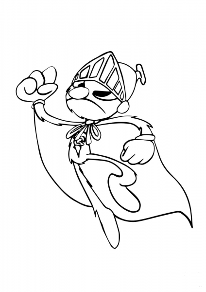 Flying Super Grover coloring page image