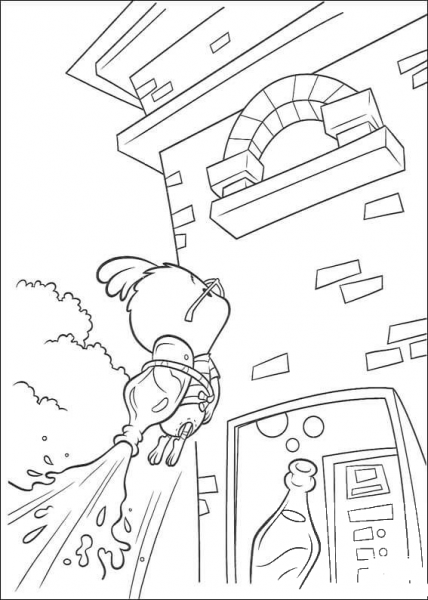 Flying Unto The Window  coloring page image