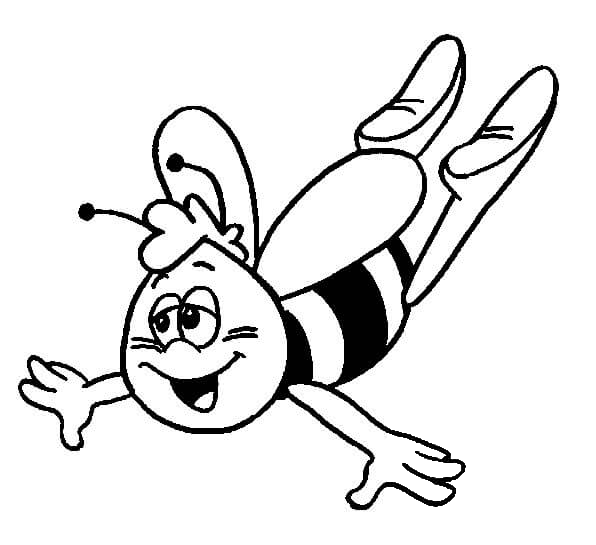 Flying Willy The Bee coloring page - ColouringPages