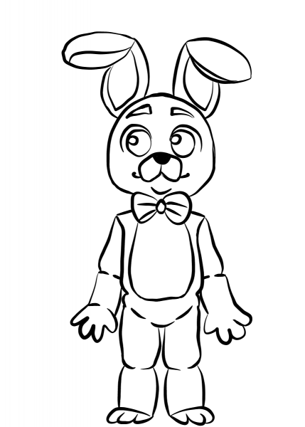 FNAF Bonnie coloring page image