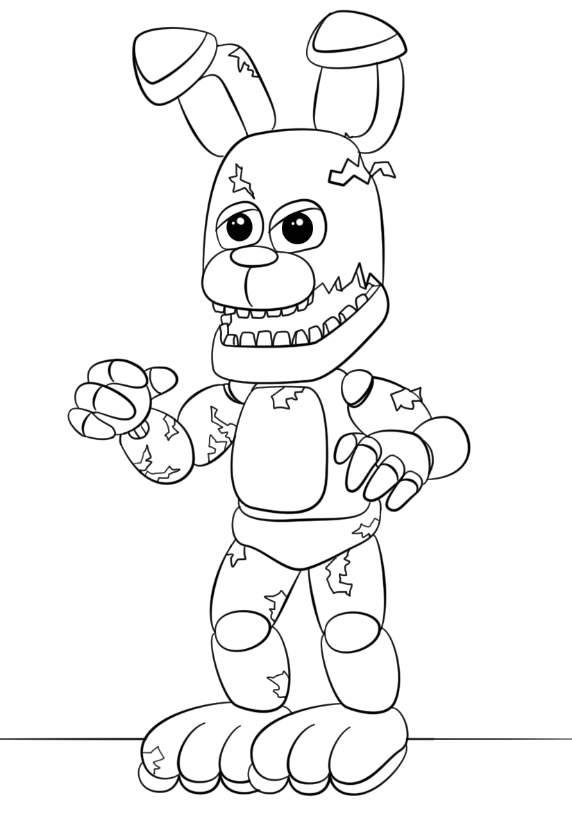 FNaF Springtrap Coloring Page ColouringPages