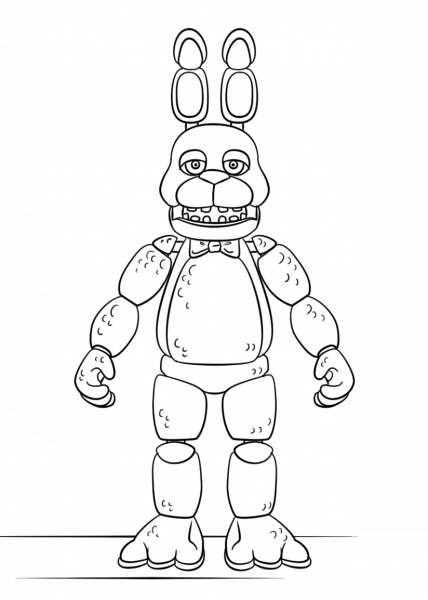 FNAF Toy Bonnie coloring page image