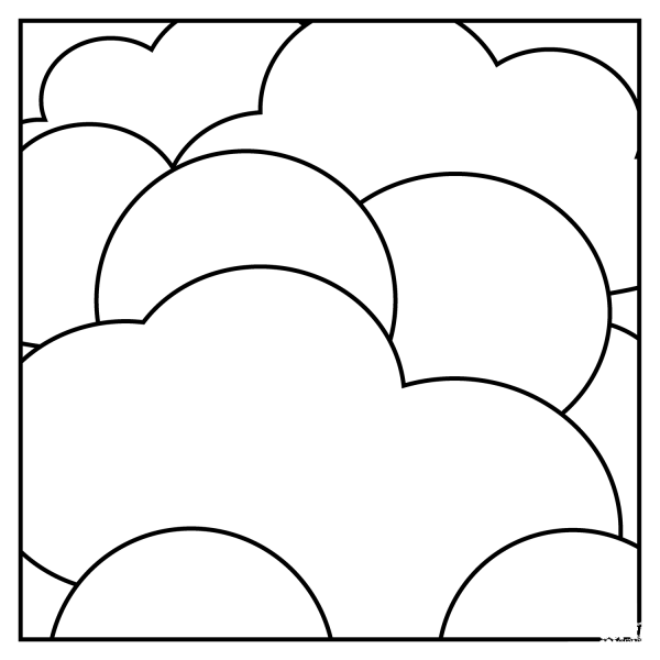 Fog Emoji coloring page image