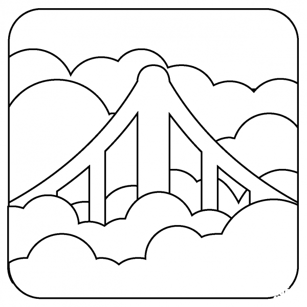 Foggy Emoji coloring page image