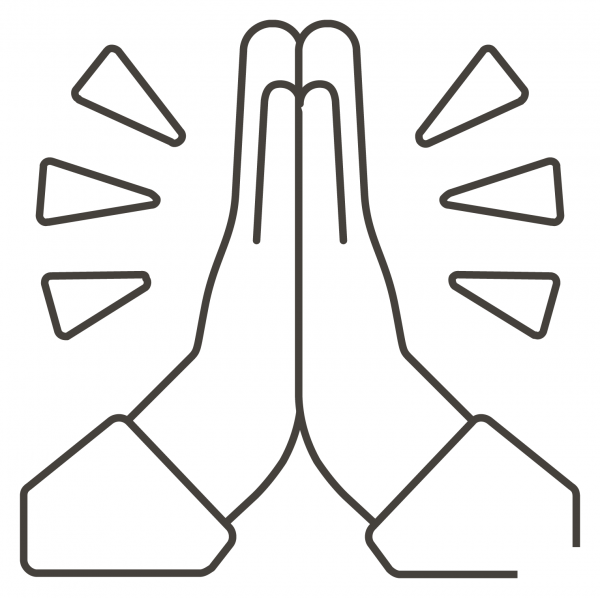 Folded Hands coloring page image