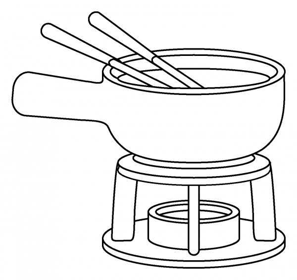 Fondue Emoji coloring page image