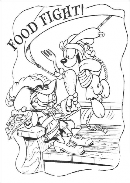 Food Fight  coloring page image