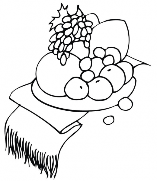 Food for Thanksgiving Dinner  coloring page image