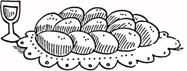Food of Shabbat  coloring page image