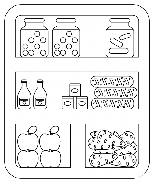 Food Pantry coloring page image