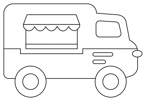 Food Truck coloring page image
