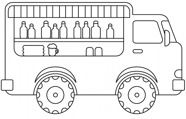 Food Truck coloring page image