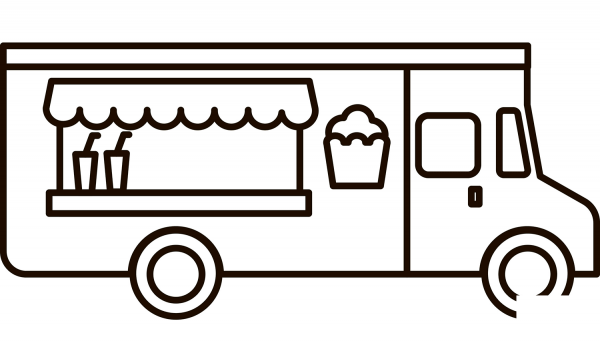 Food Truck coloring page image