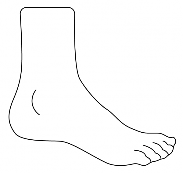 Foot Emoji coloring page image