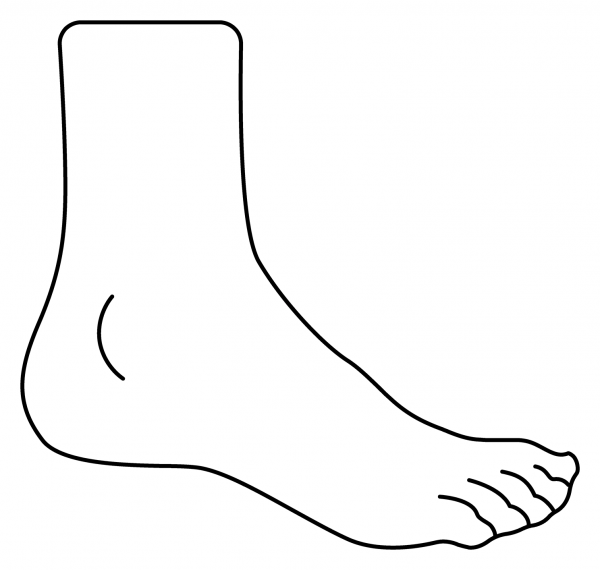 Foot Emoji coloring page image