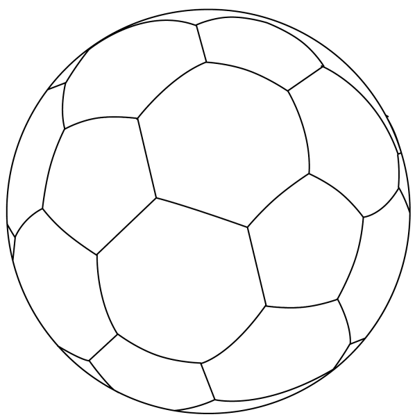 Football ball coloring page image