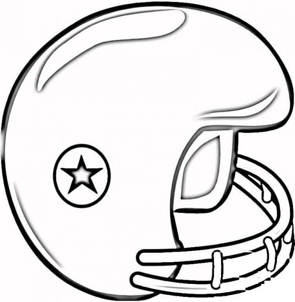Football Helmet  coloring page image