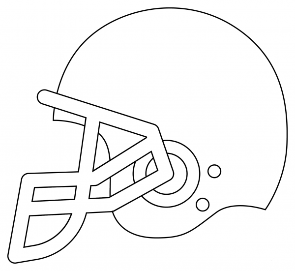 Football Helmet coloring page image