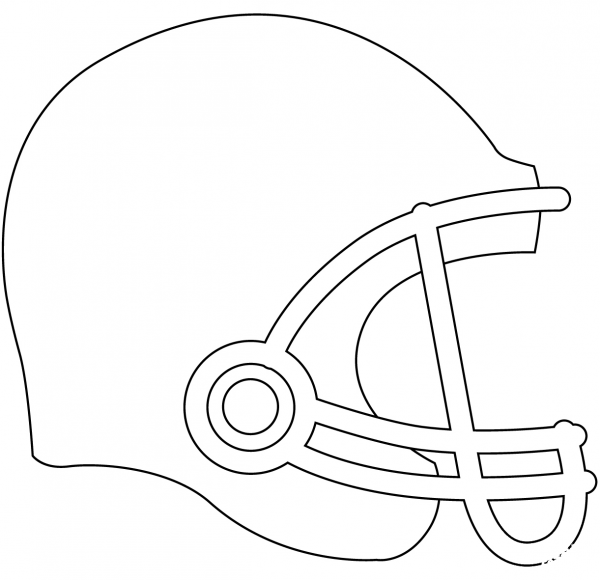 Football Helmet coloring page image