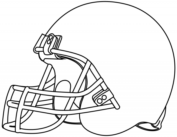 Football Helmet coloring page image