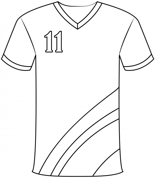 Football Jersey coloring page image