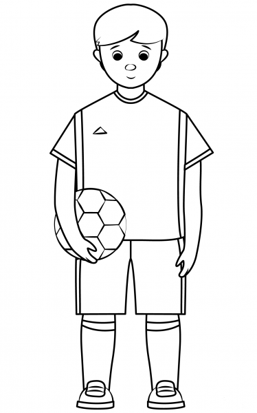 Football Player coloring page image